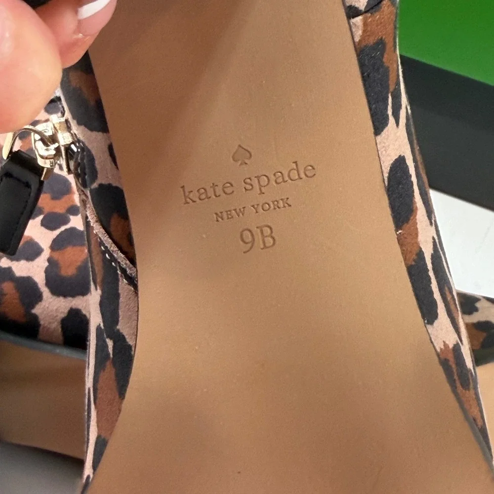 Kate Spade Morgan Leopard Suede Ankle Booties Toasted Hazelnut Size 9 New